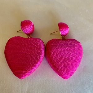 Pink hearts earrings